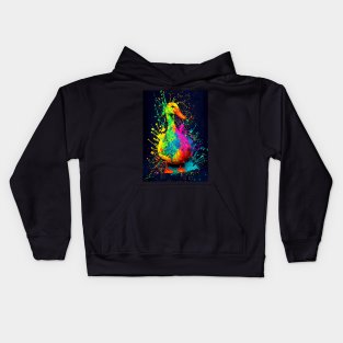 Splatter Paint Duck Kids Hoodie